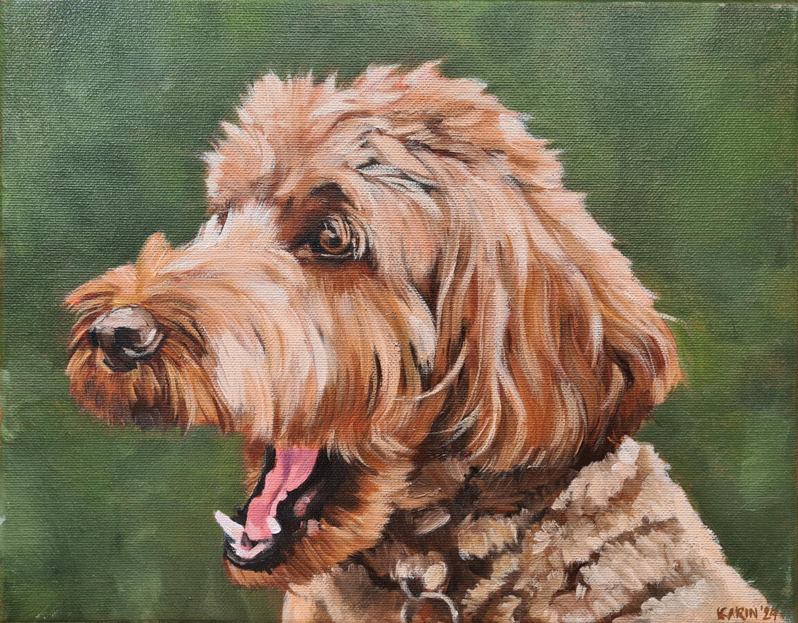 Merlot, olieverf op doek, 30 x 40 cm, in opdracht