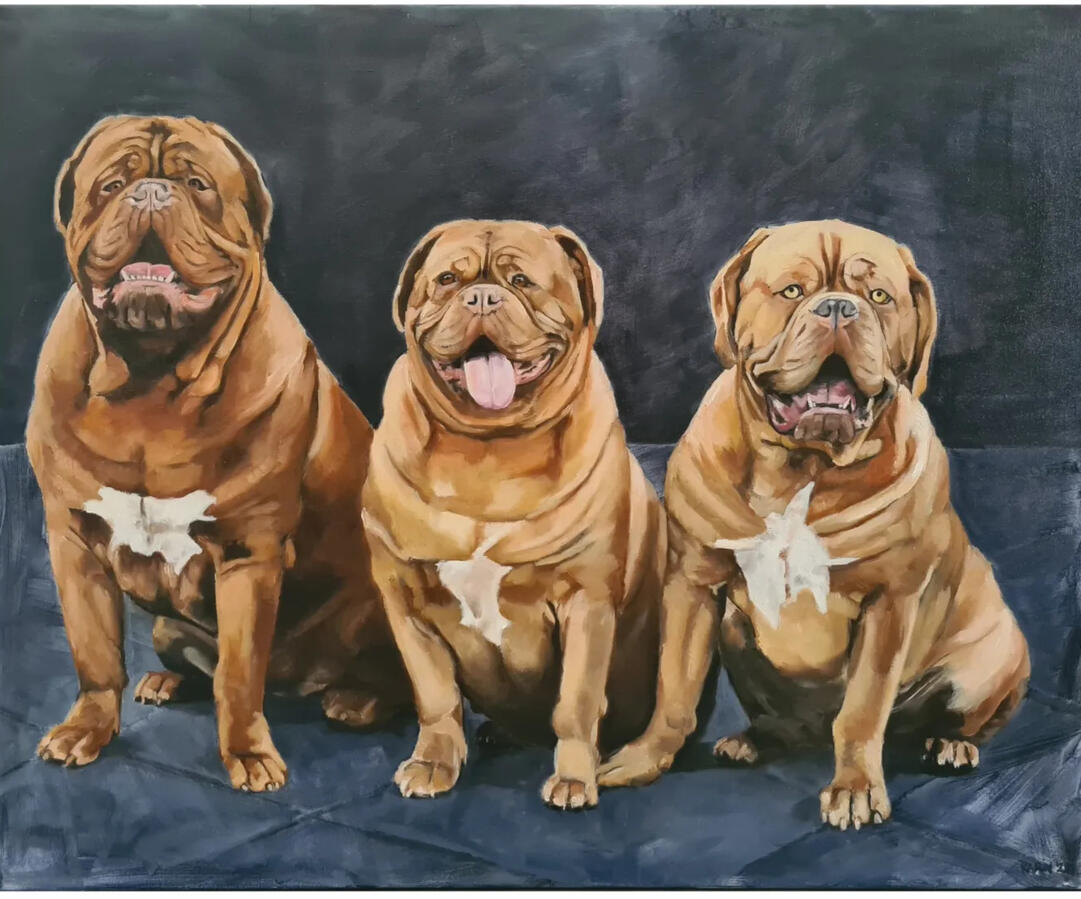 Pablo, Isa, Bente, 80x100cm, olieverf op doek, in opdracht