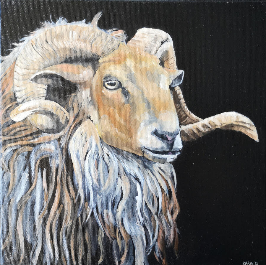 In opdracht: ram2, 30x30 cm, olieverf op doek