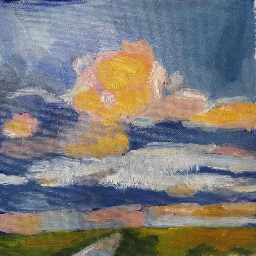 Friesland 2, 20x20cm, olieverf op doek, € 250,-