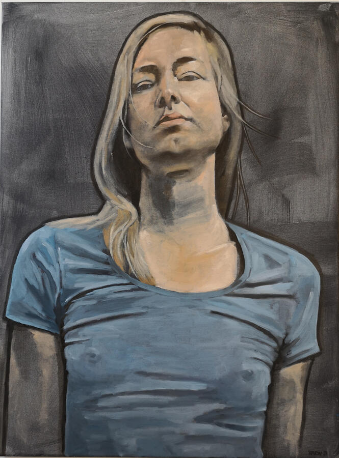tepels, 80x100cm, olieverf op doek, €800,-